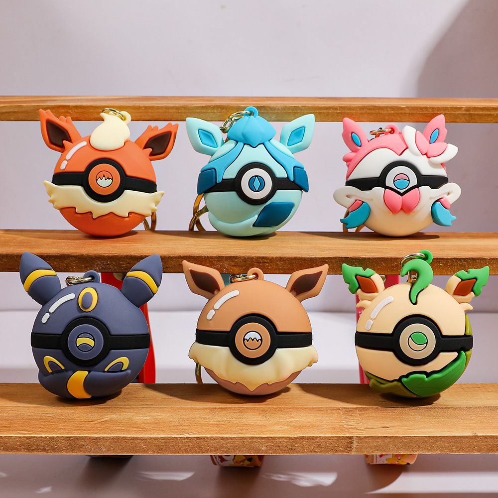 Pokeball Cosplay Prop - Cartoon Pokemon Pokeball Keyring Eevee Evolution