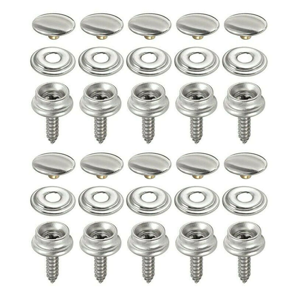 Snap Fastener Set - 30pcs Snap Fastener Stainless Canvas Capos