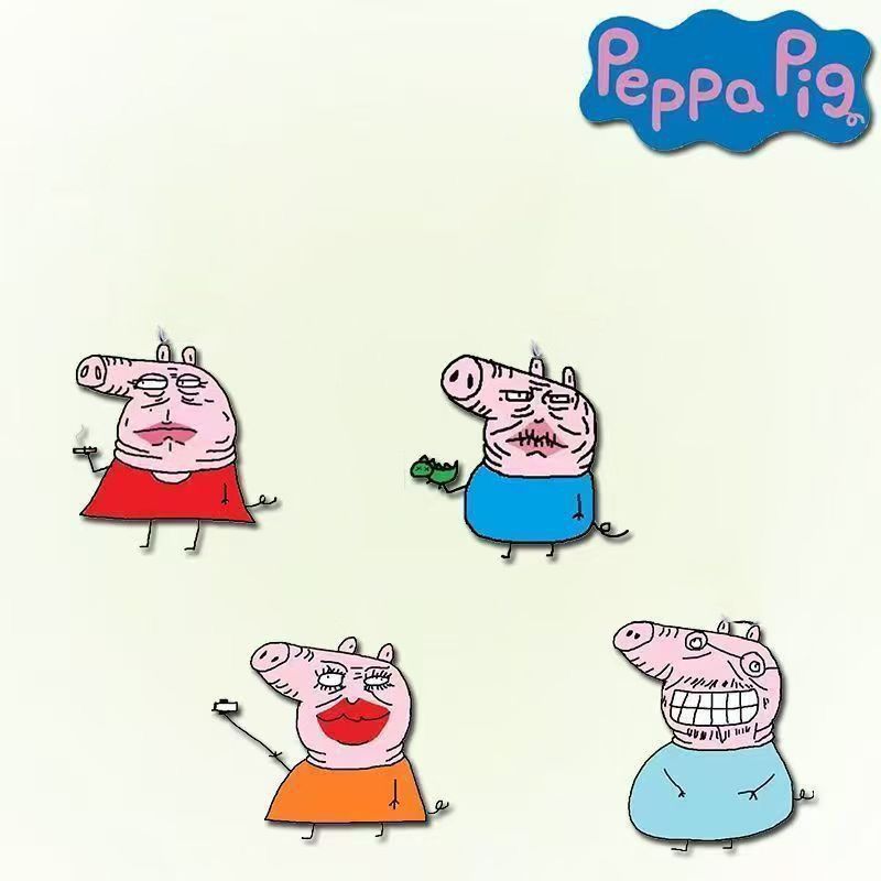 Acrylic Cosplay Prop - Peppa Pig Abstract Funny Face George
