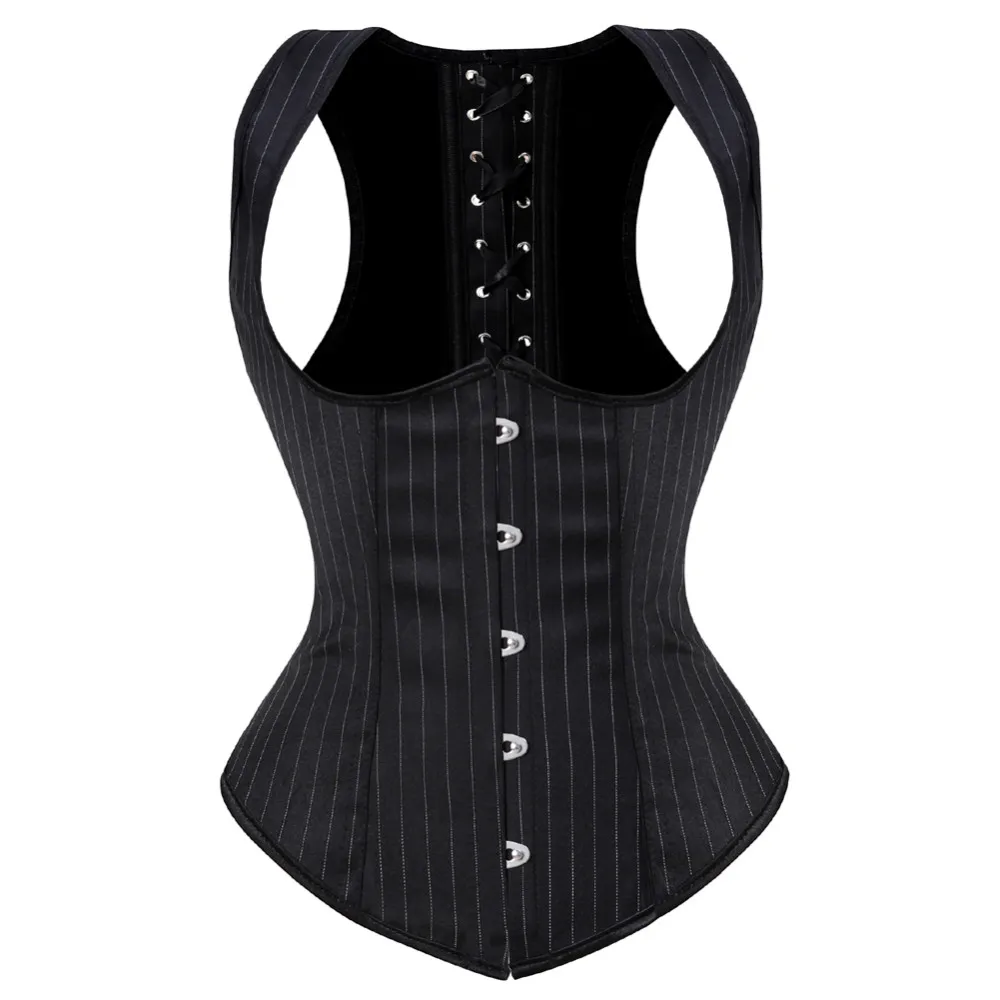 Boning Corset Steel - Women's Gothic Jacquard Underbust Corset Sexy