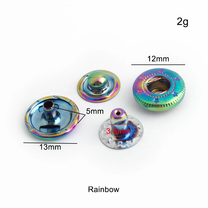 20-100 Sets Rainbow 12mm 10 Co - Snap Fastener Set review and price