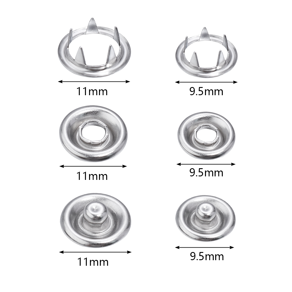 50sets 7.5/9.5/11mm Stainless  - Snap Fastener Set review and price