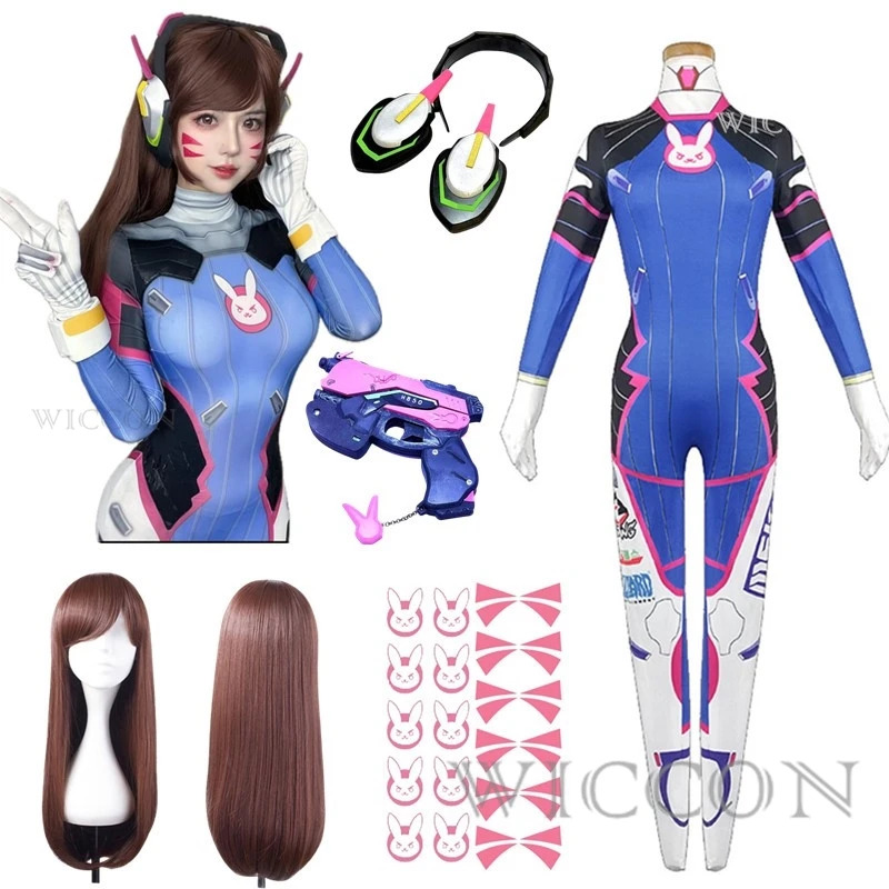 2025 11 Anime Woman Jumpsuit T - Dva Cosplay Prop review and price