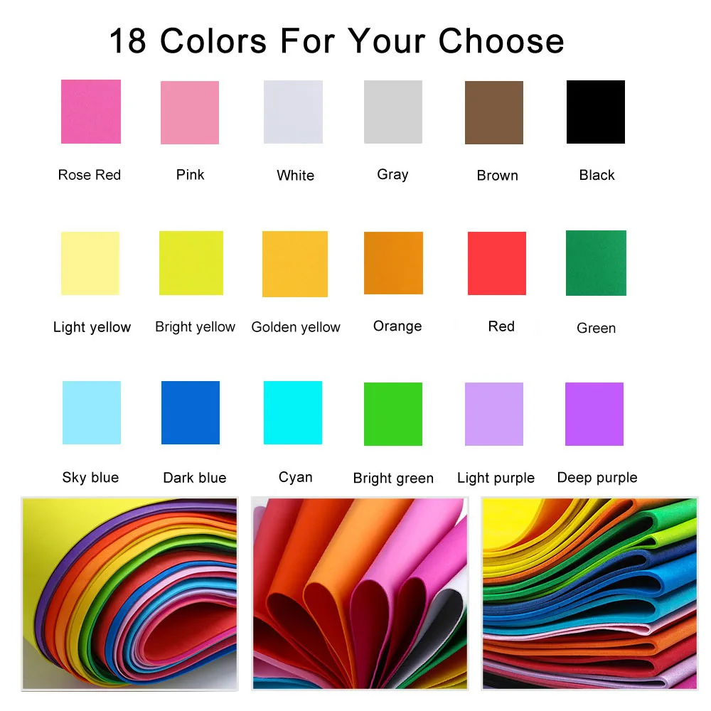 18 Colors 2mm Thick Colorful   - Eva Foam Sheet review and price