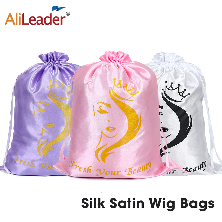Satin Wig Bag With Drawstring  - Aerith Cosplay Prop review and price