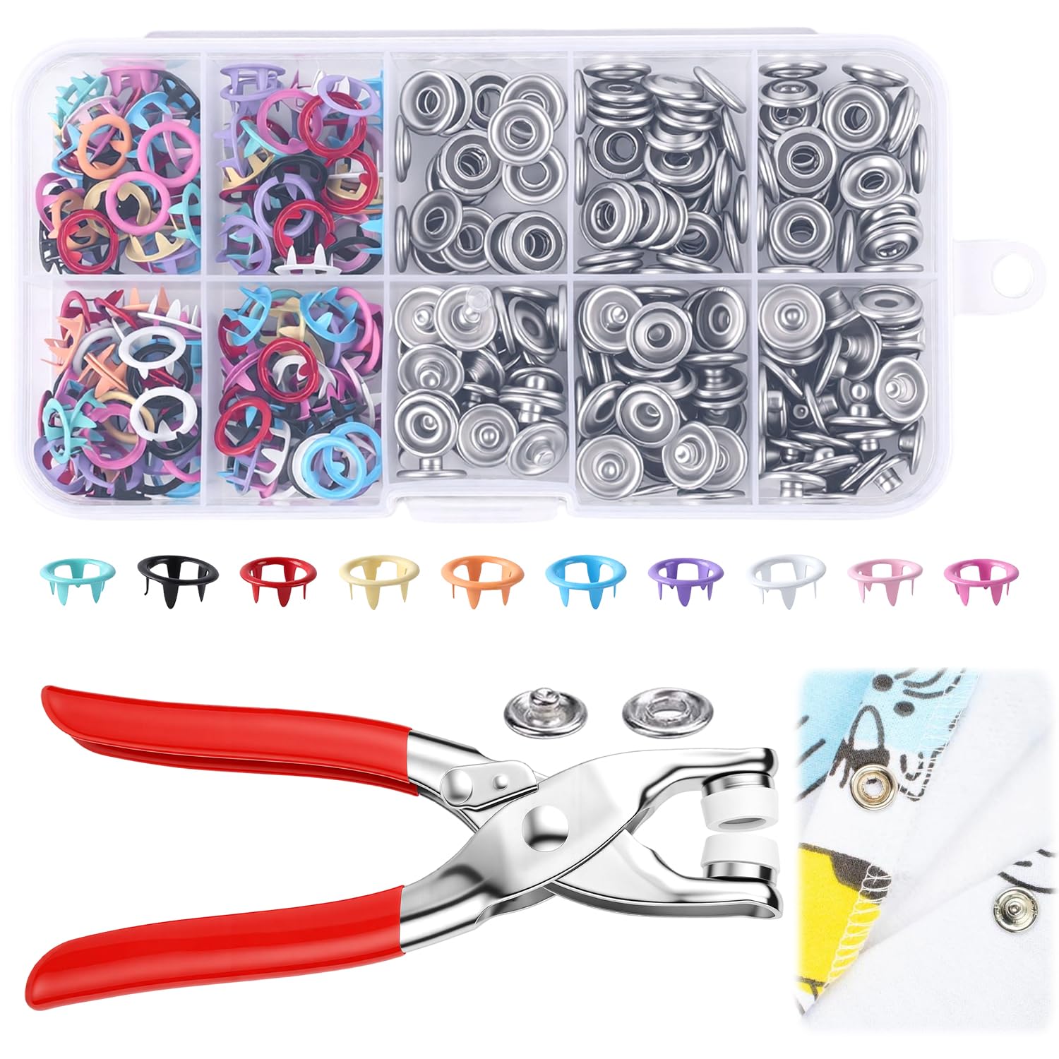 Sewing Kit with 100PCS Metal B - Snap Fastener Set review and price