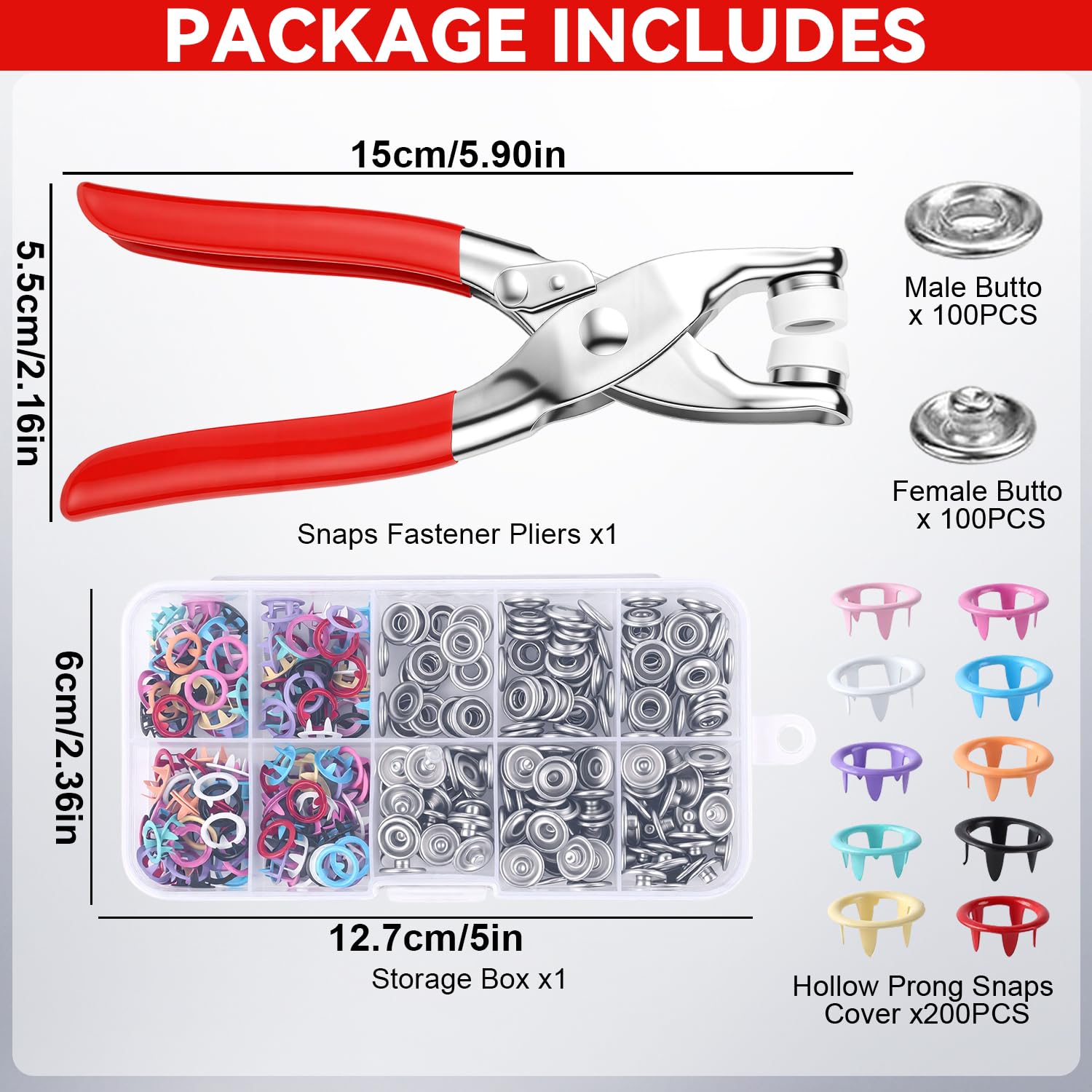Sewing Kit with 100PCS Metal B - Snap Fastener Set review and price