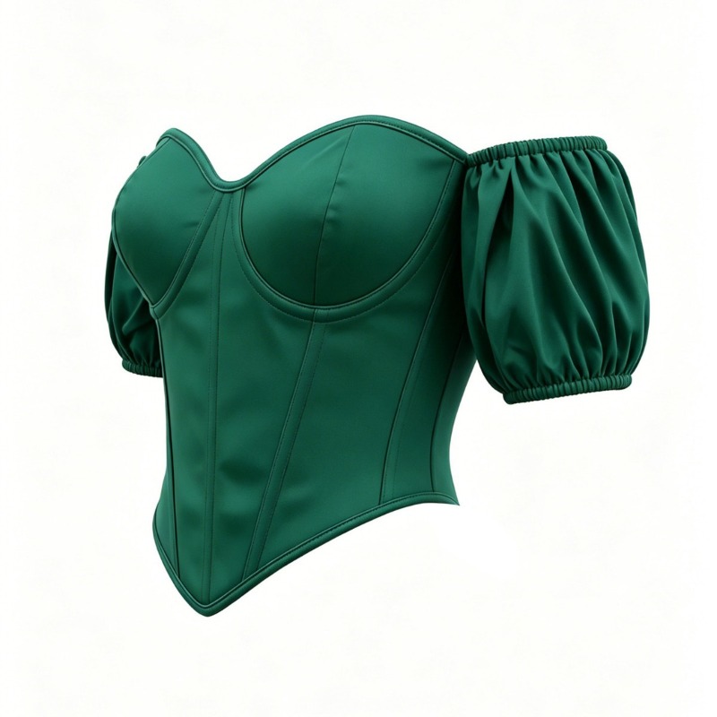 Sexy Green Satin Corset Top Sh - Boning Corset Steel review and price