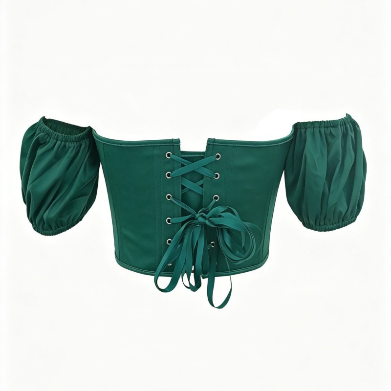Sexy Green Satin Corset Top Sh - Boning Corset Steel review and price