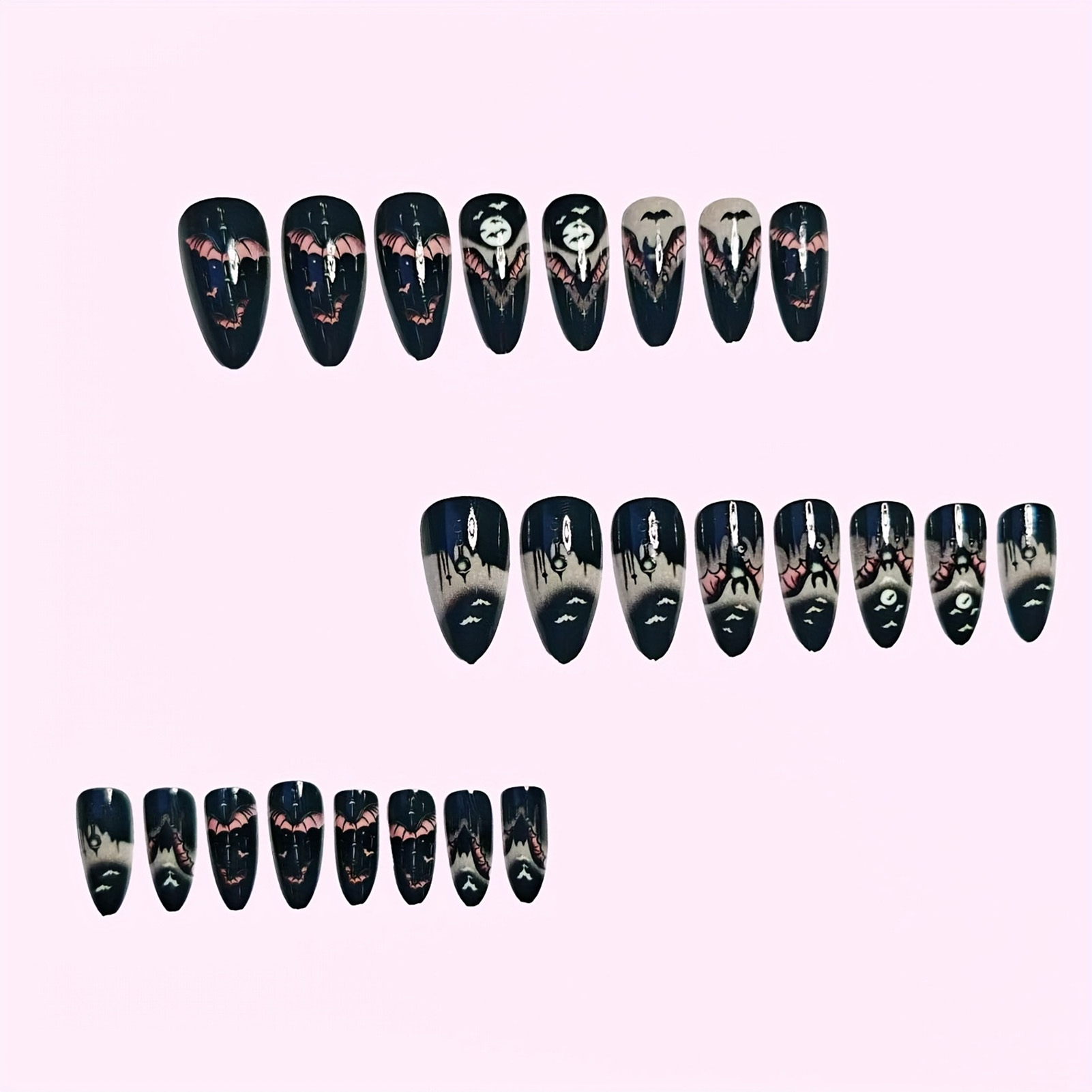 24Pcs Halloween Fake Nails Bla - Cosplay Bat Prop review and price