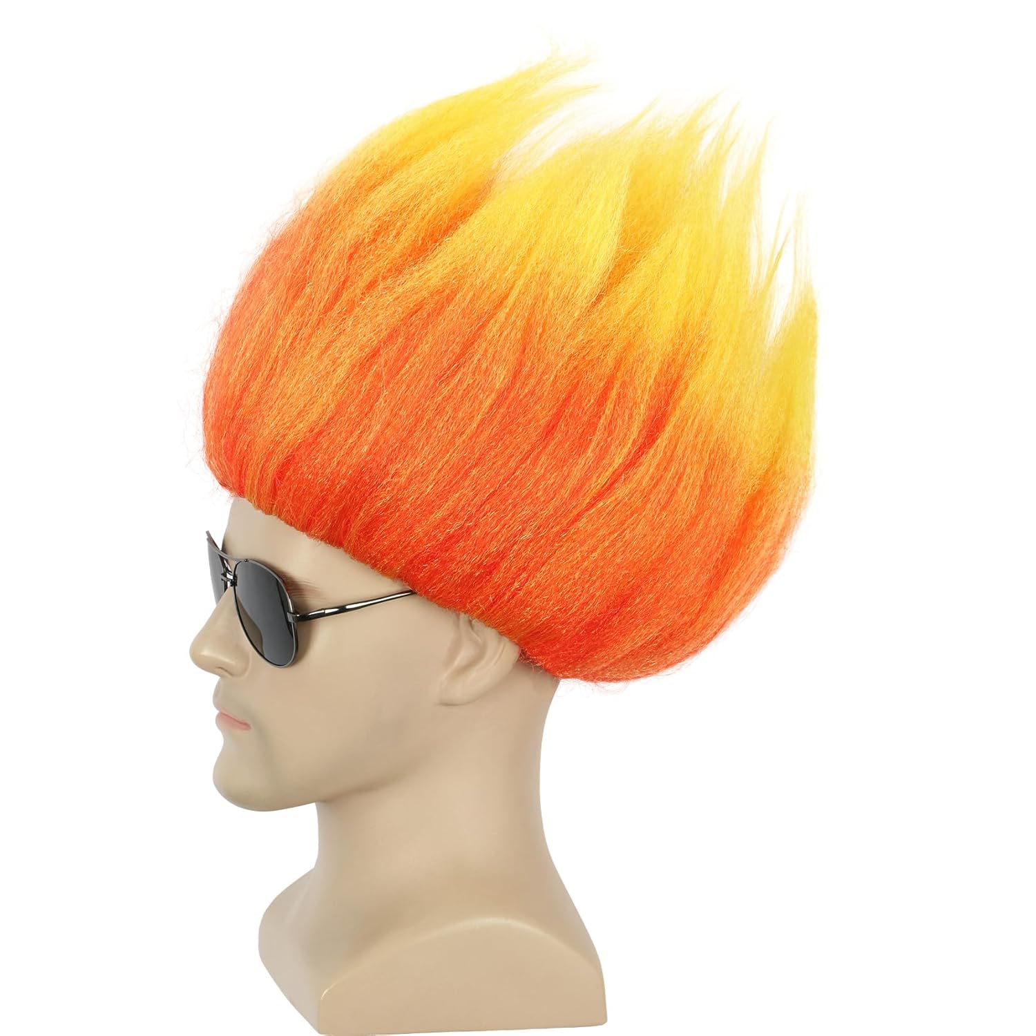 Short Orange Wig Spiky Anime W - Cosplay Flame Prop review and price