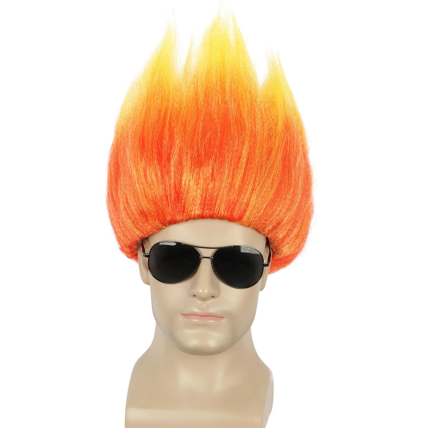 Short Orange Wig Spiky Anime W - Cosplay Flame Prop review and price