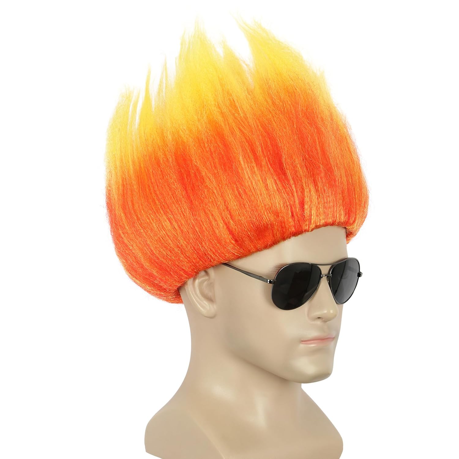 Short Orange Wig Spiky Anime W - Cosplay Flame Prop review and price